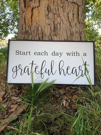Grateful Heart Home Sign